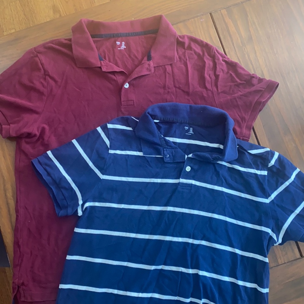Two Gap men's collared shirts